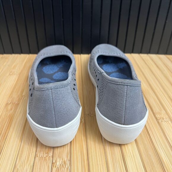 Skechers Women's Kiss Laser-Cut Skimmer Wedges Charcoal Gray - Sz 8 - Picture 3 of 7